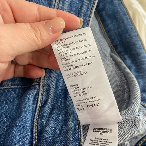 Free People We The Free Cross My Heart Slim Straight High Rise Jeans Sz 29 - Picture 10 of 12